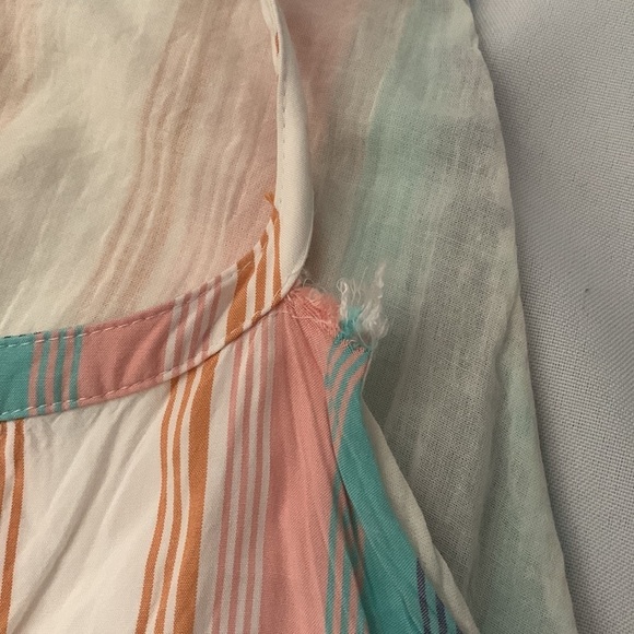 Matilda Jane Women’s Striped Multicolor Cotton Tiered Maxi Dress Large - Picture 8 of 8